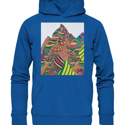 "mountain view" Hoodie unisex - Organic Hoodie - Royal Blue - XS