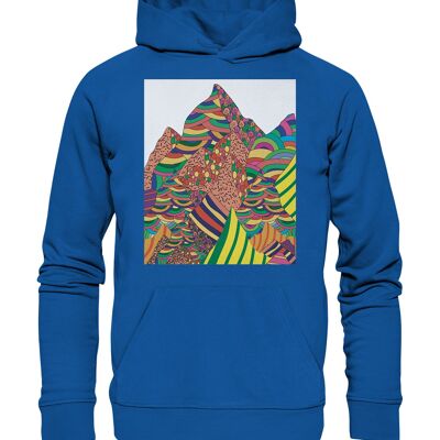 "mountain view" Hoodie unisex - Organic Hoodie - Royal Blue - XL