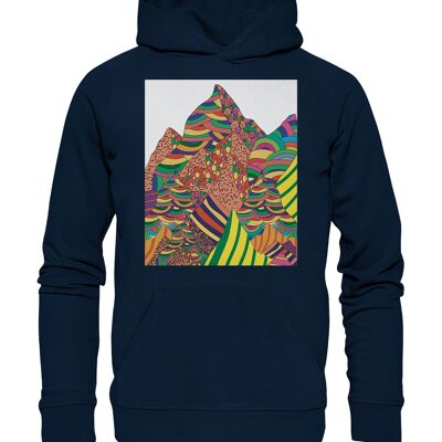 "mountain view" Hoodie unisex - Organic Hoodie - French Navy - L