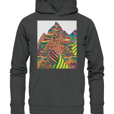 "mountain view" Hoodie unisex - Organic Hoodie - Anthracite - XS