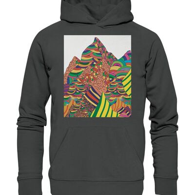 "mountain view" Hoodie unisex - Organic Hoodie - Anthracite - L