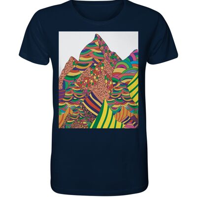 "mountain view" T-Shirt unisex - Organic Shirt - French Navy - XS
