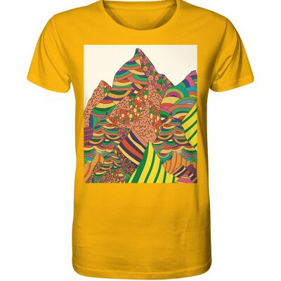 "mountain view" T-Shirt unisex - Organic Shirt - Spectra Yellow - S