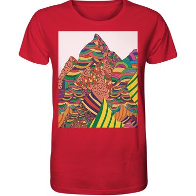 "mountain view" T-Shirt unisex - Organic Shirt - Red - XS