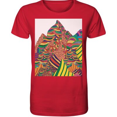 "mountain view" T-Shirt unisex - Organic Shirt - Red - XXL