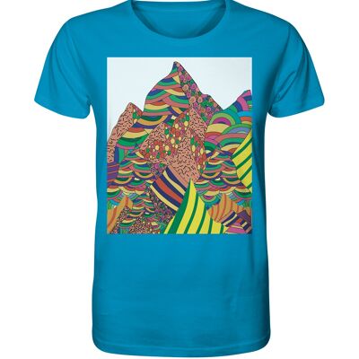 "mountain view" T-Shirt unisex - Organic Shirt - Azur - L