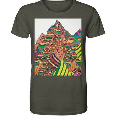 "mountain view" T-Shirt unisex - Organic Shirt - Khaki - S