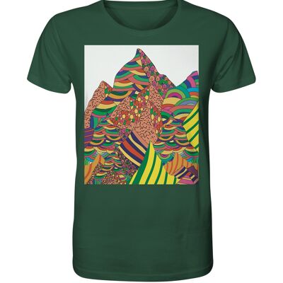 "mountain view" T-Shirt unisex - Organic Shirt - Bottle Green - XS