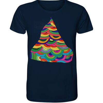 "circles" T-Shirt unisex - Organic Shirt - French Navy - XXL