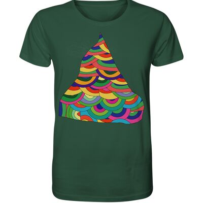 "circles" T-Shirt unisex - Organic Shirt - Bottle Green - XS