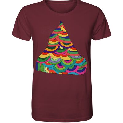 "circles" T-Shirt unisex - Organic Shirt - Burgundy - S