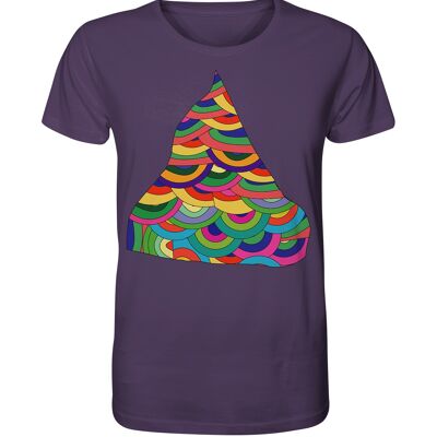 "circles" T-Shirt unisex - Organic Shirt - Plum - XS