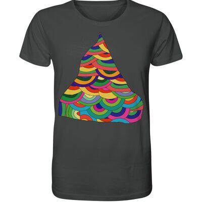 "circles" T-Shirt unisex - Organic Shirt - Anthracite - XS