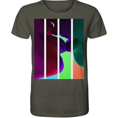 "kiss" T-Shirt unisex - Organic Shirt - Khaki - XS