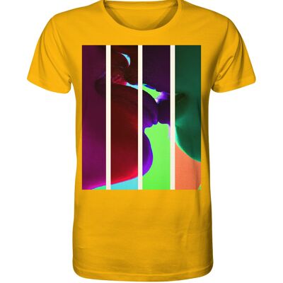 "kiss" T-Shirt unisex - Organic Shirt - Spectra Yellow - XS