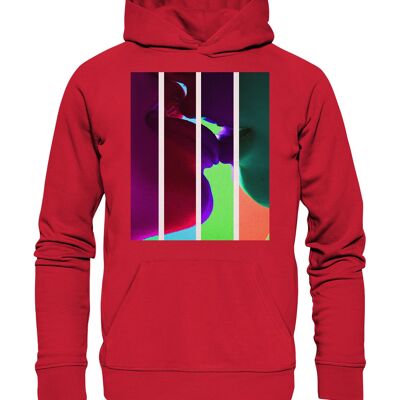 "kiss" Hoodie unisex - Organic Hoodie - Red - M