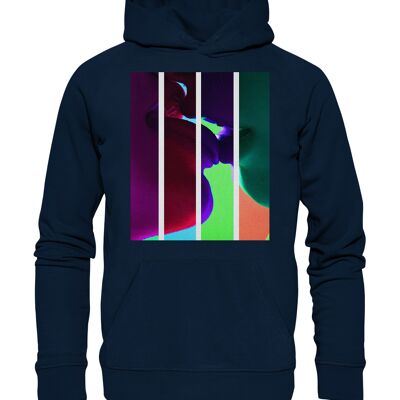 "kiss" Hoodie unisex - Organic Hoodie - French Navy - XXL