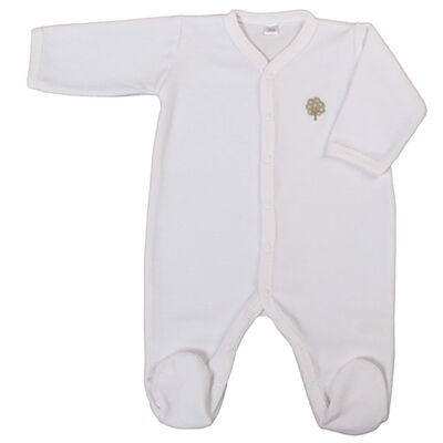 Pyjama velours 1 mois Blanc