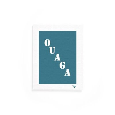 Affiche "Ouaga" bleue