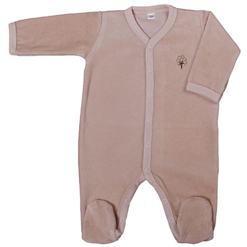 Pyjama velours 1 mois Beige