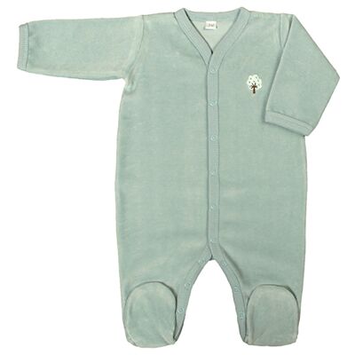 Pyjama velours 3 mois Aqua