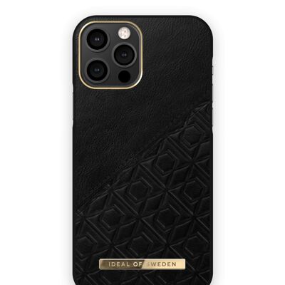 Atelier Case iPhone 12 Pro Geprägtes Schwarz