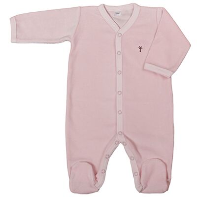 Pyjama velours 12 mois Rose