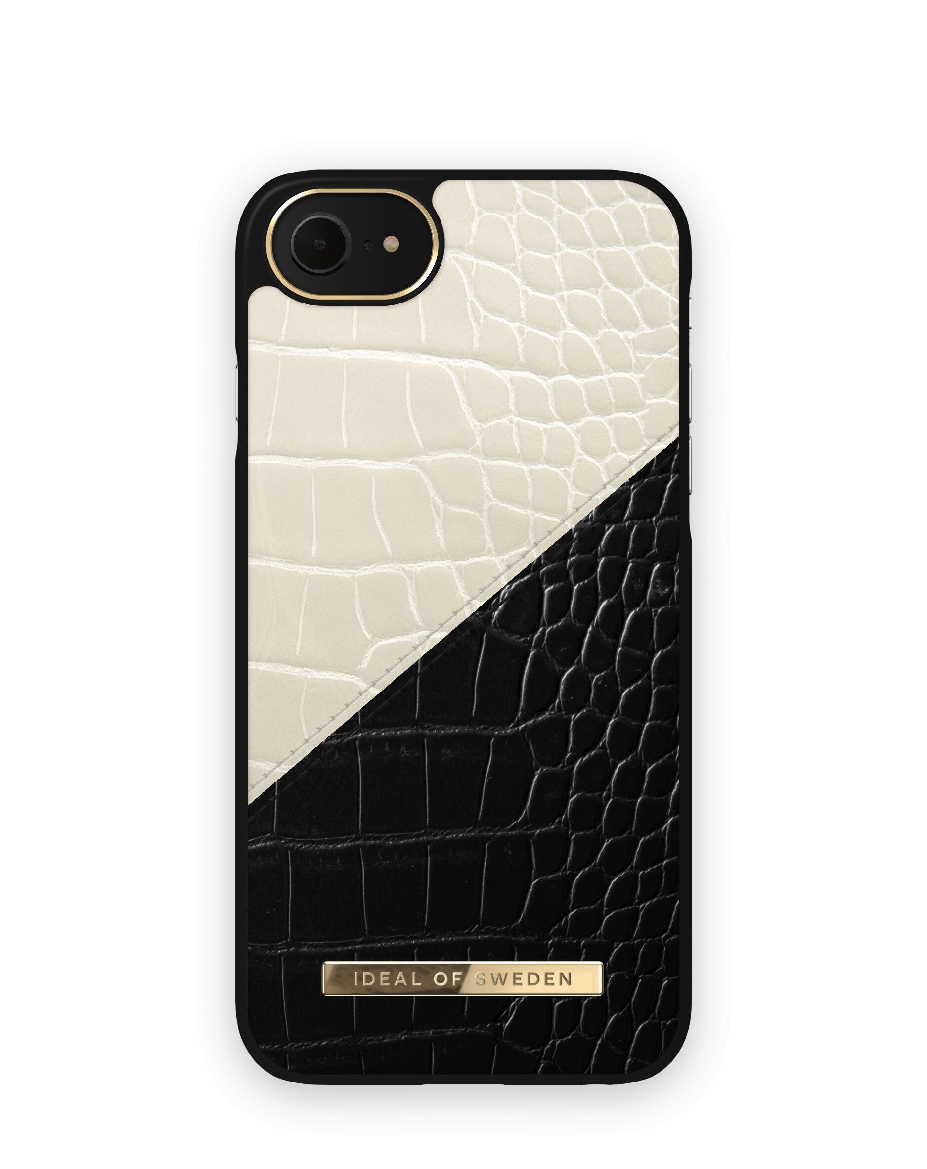 Custodia Atelier iPhone SE Crema Nera Cocco