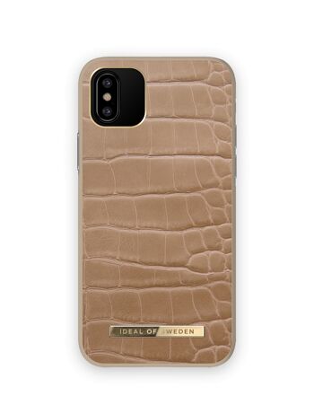 Atelier Coque iPhone X Camel Croco 1