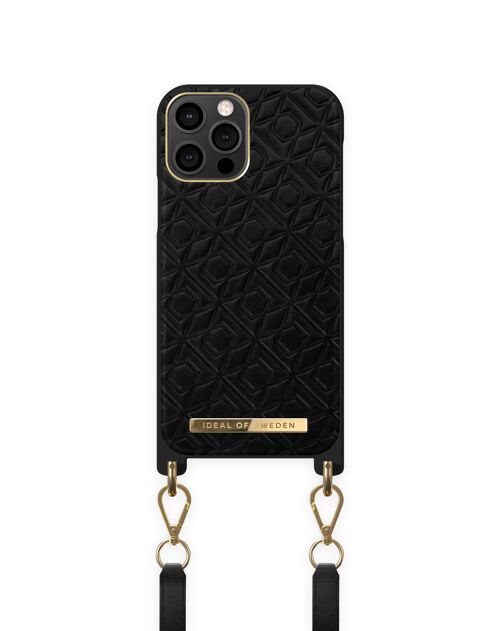 Atelier Necklace Case iPhone 12 Pro Embossed Black