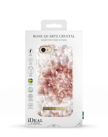 Fashion Case Hannalicious iPhone 8 Cristal de quartz rose 6