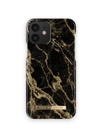 Coque Fashion iPhone 12 Golden Smoke Marble