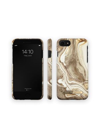 Fashion Case iPhone 8 Marbre sable doré 5