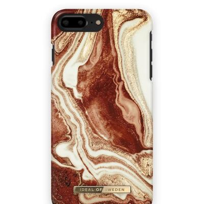 Fashion Case iPhone 8 Plus Goldener rostiger Marmor