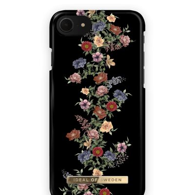 Fashion Case iPhone SE (2020) Dunkles Blumenmuster