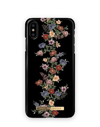 Coque Fashion iPhone X Floral Foncé 1