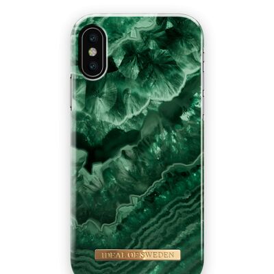 Custodia alla moda per iPhone X Agata sempreverde