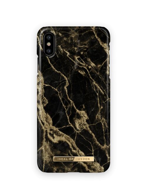 Fashion Case iPhone XS Golden Smoke Marble
