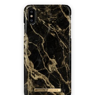 Fashion Case iPhone XS Golden Smoke Marble