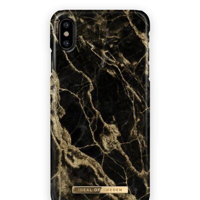 Fashion Case iPhone XS Marmo Fumé Dorato