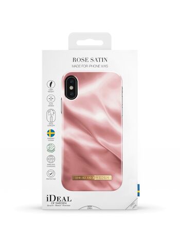 Coque Fashion iPhone XS Rose Satin 6