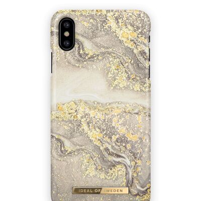 Coque iPhone XS Sparkle Greige Marble