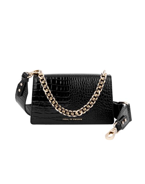 Lia Baguette Bag Neo Noir Croco