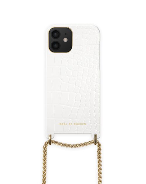 Lilou Necklace Case White Croco iPhone 12