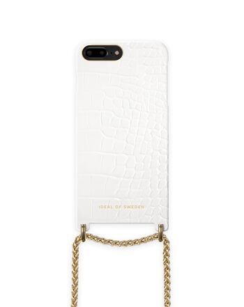 Etui Collier Lilou Croco Blanc iPhone 7 Plus 1