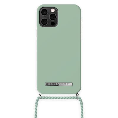 Custodia con collana per telefono ordinario iPhone 12 Pro Spring Mint