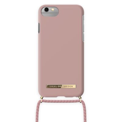 Gewöhnliche Handyhülle mit Halskette iPhone 6 / 6s Misty Pink