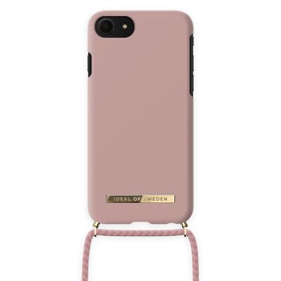 Custodia con collana per telefono ordinario iPhone 7 Misty Pink