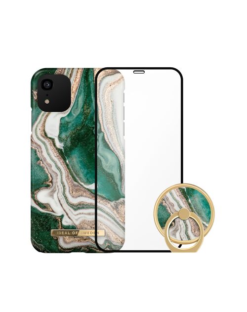 Printed Bundle Trio iPhone 11 Golden Jade Marble