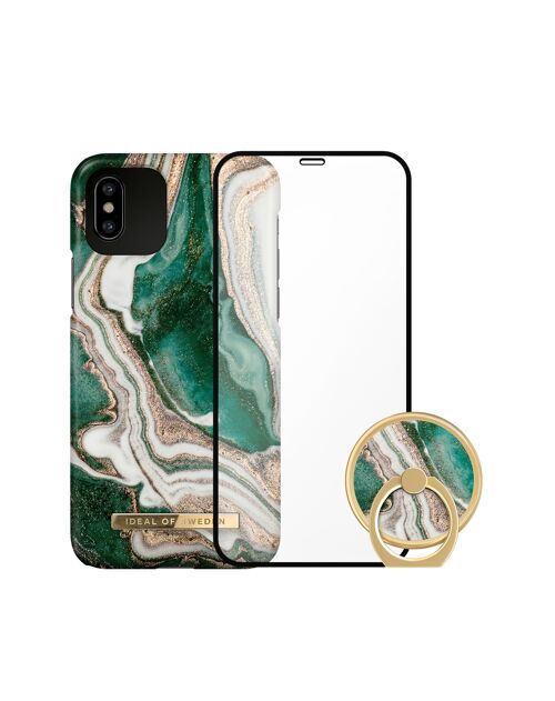 Printed Bundle Trio iPhone 11 Pro Golden Jade Marble